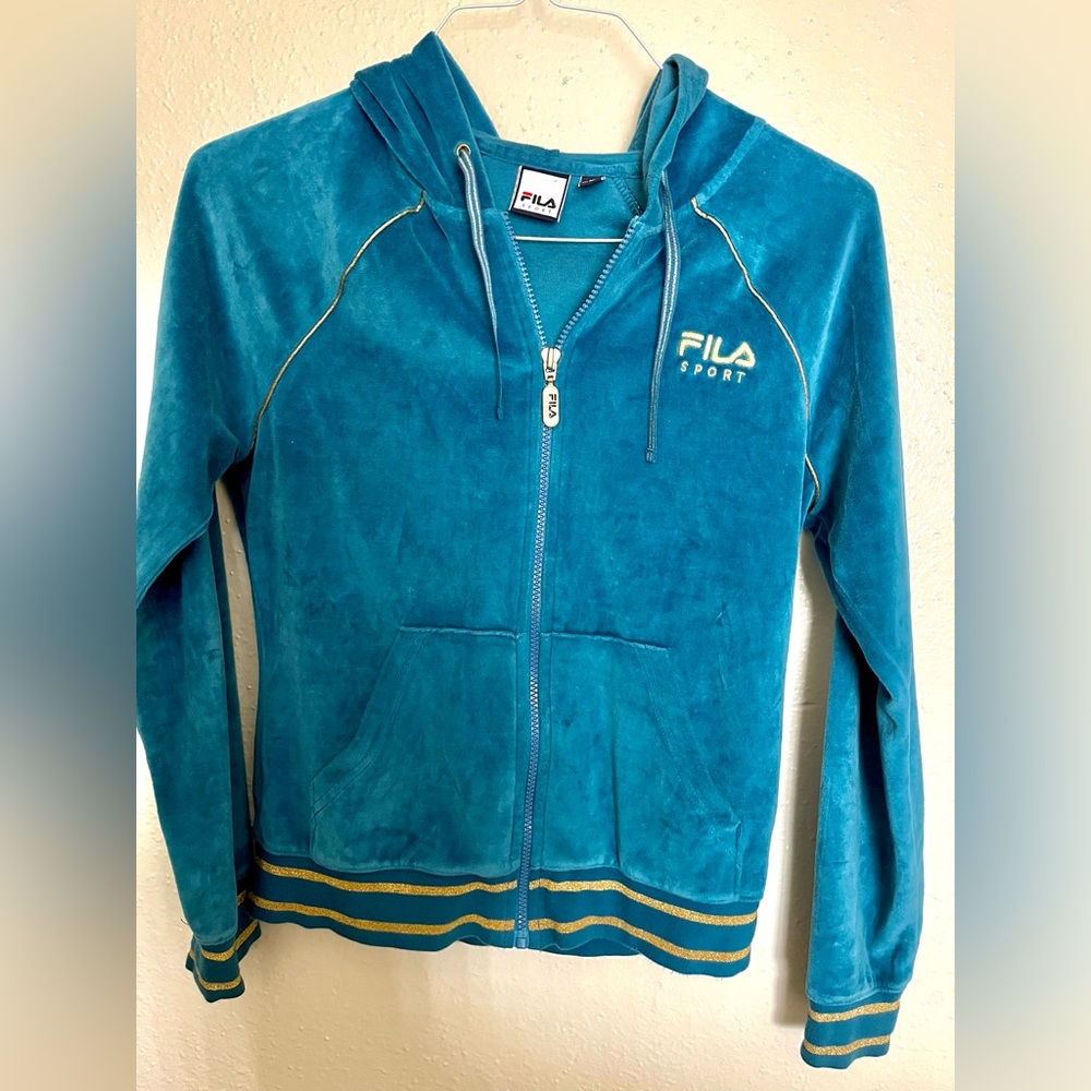 OG FILA Vintage Sports Velour hoodie